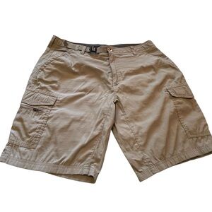 B.C. Clothing Expedition Tan Cargo Shorts-Size 38-5 Front Pockets-2 Back Pockets